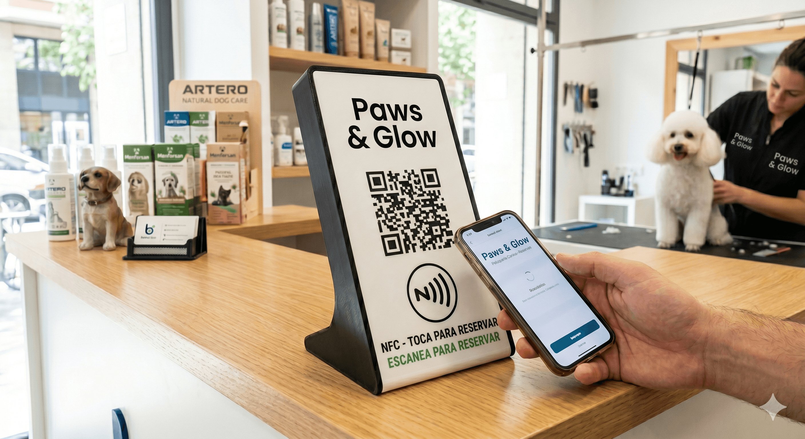 Placa QR y NFC incluida